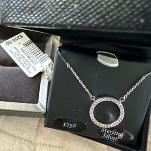 Diamond Circle Pendant Necklace